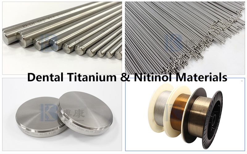 Materiale de stomatologice de titan și nitinol pentru aplicații de implant și restaurare